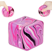 (Water Stripe-purple-5.5cm-1pcs, -) Jégkocka nyomi – Lassú emelkedésű stressz labda víz csíkkal, érzékszervi játék asztali szorongáshoz