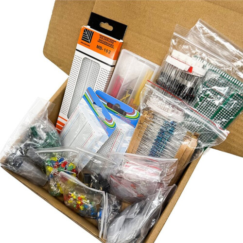 2110PCS Electronic Components Kit  Edition Various Common Capacitors Resistors LED Board DIP-IC Breadboard 1