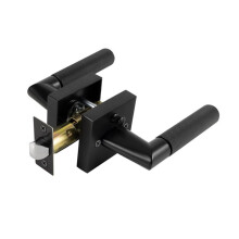 Heavy Duty Rolling Flower Door Handle Lock Door Lever Door Lock Square Door Handle for Bedroom Bathroom Door Lock