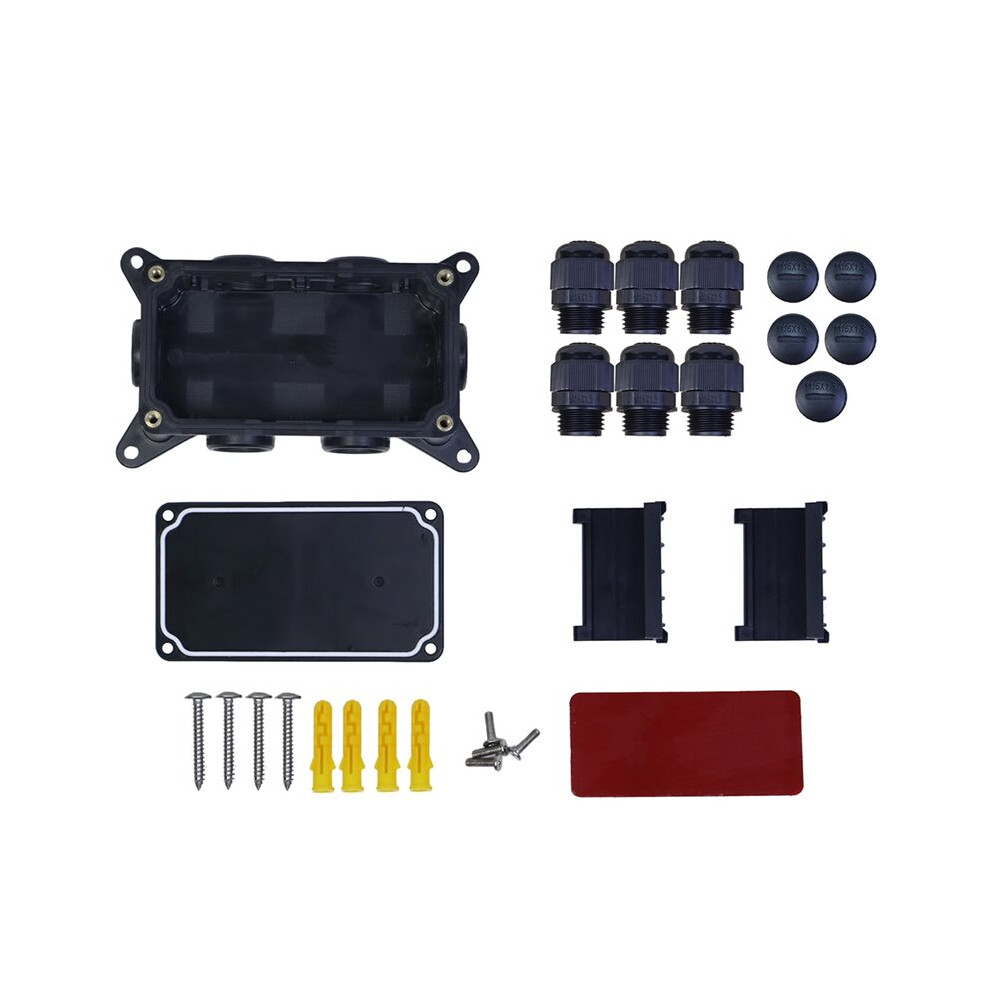 Ip65 Junction Box Waterproof Box Fire Prevention For Wago 211-412/ 413/415 Connectors Black 6031065884926