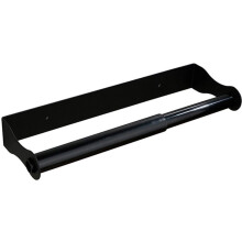 Porte-Essuie-Tout Robuste en Acier Inoxydable, Fixation Murale/Sous-Meuble, Noir