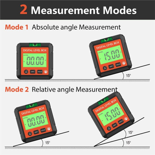 Digital Level Box Magnetic Digital Inclinometer Multi Angle Measuring Ruler Electronic Protractor with LCD Display 2