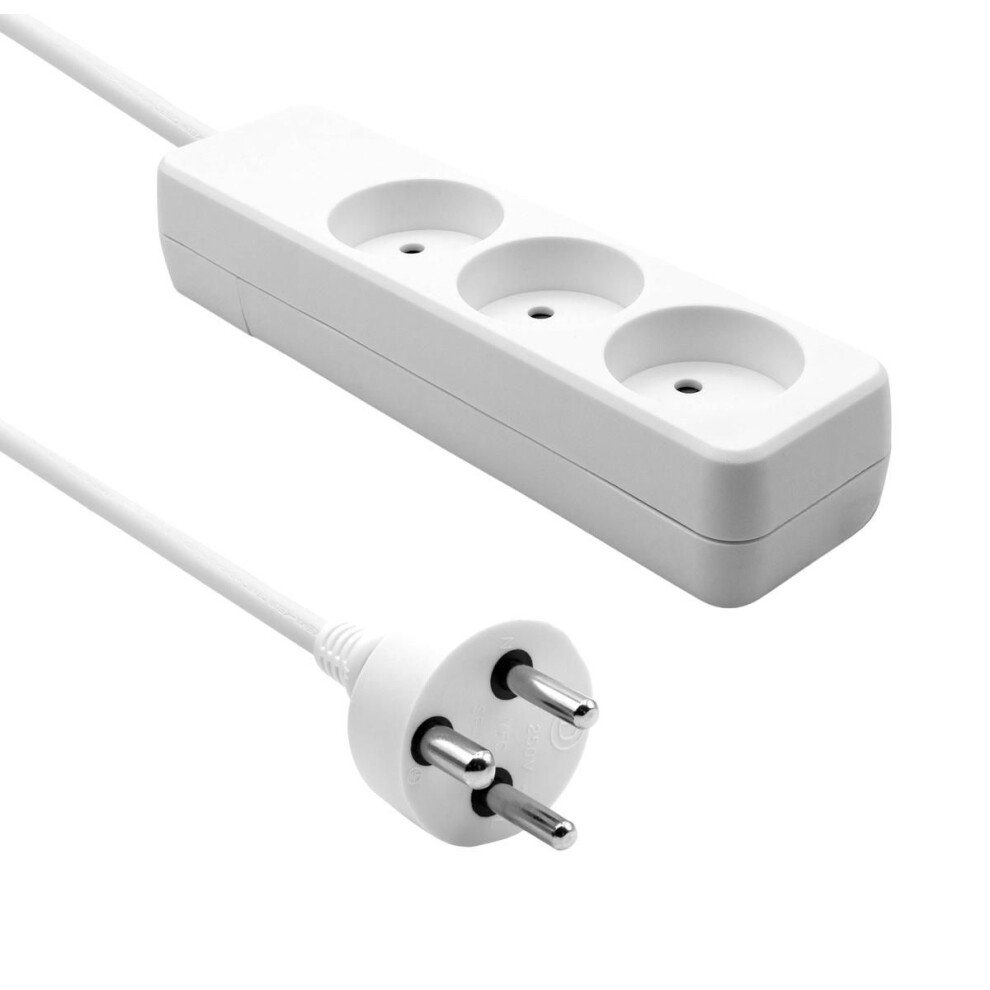 Proxtend Danish Power Strip 3-Way 6M White 5714590022865