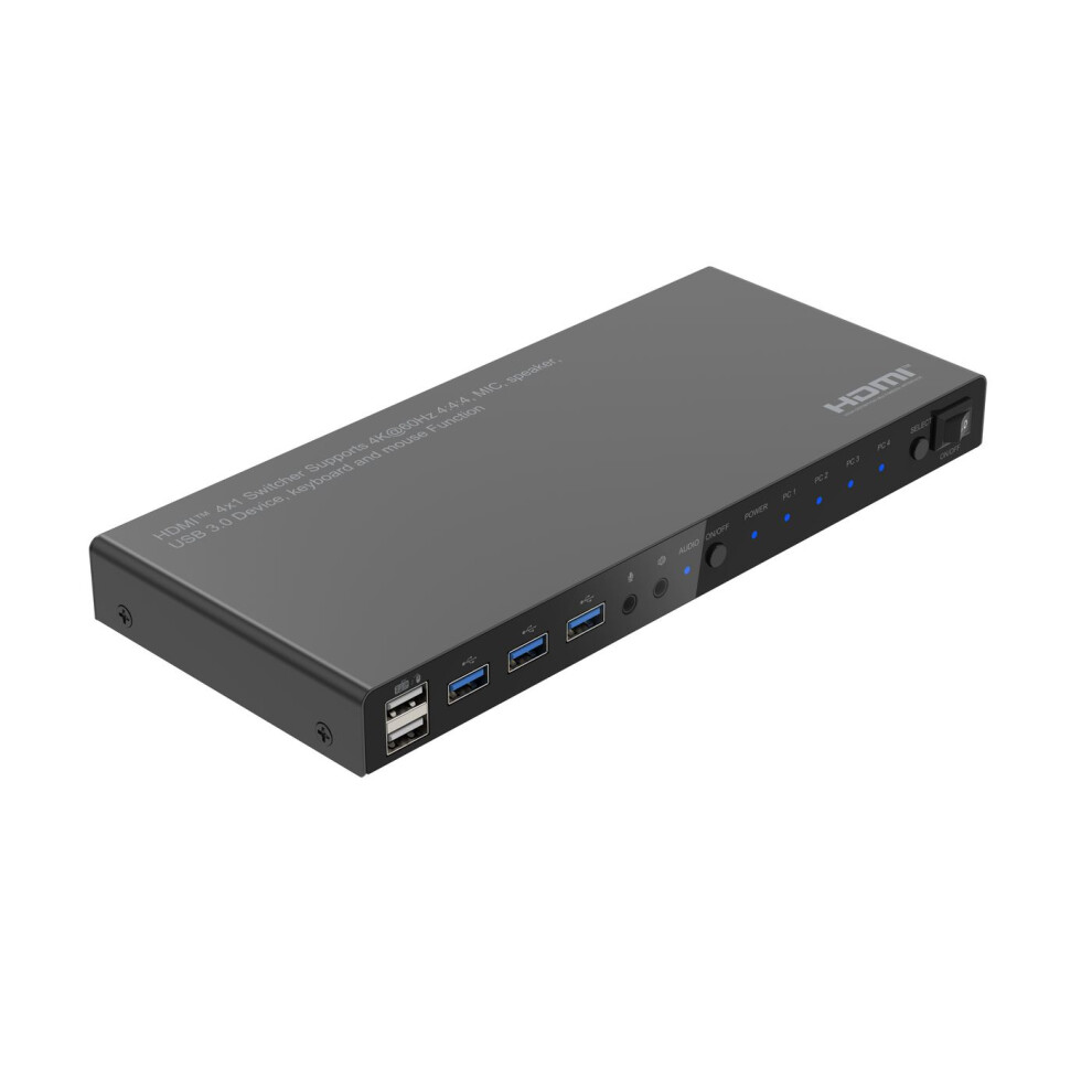 Microconnect 4K@60Hz Hdmi Kvm Switch 4X1 4:4:4 Usb 3.0 5715063740064