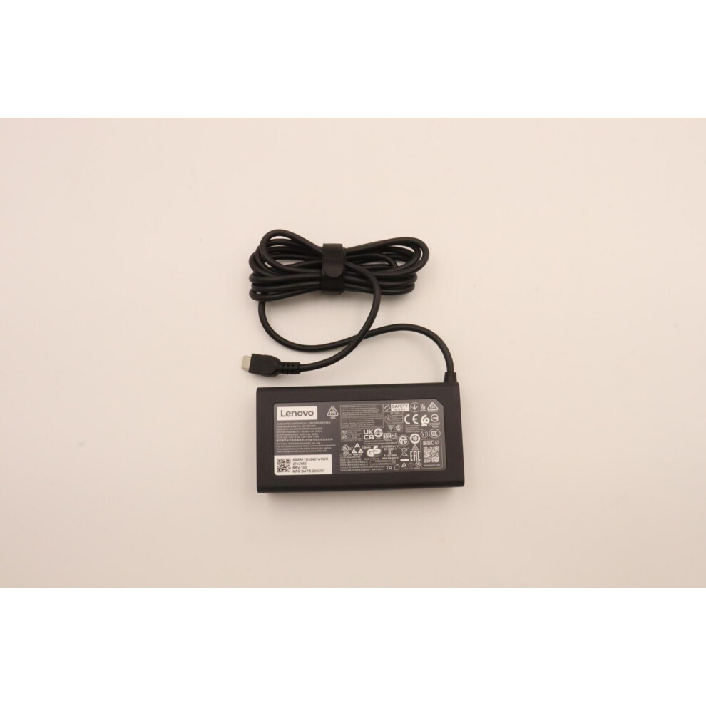 Lenovo 100W Usb-C Power Adapter Supports 20V 15V 9V 5V Output Ideal For Devices With Power Delivery.