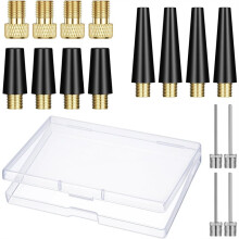 Kit de 16 Adaptateurs Universels pour Pompe à Air, Adaptateurs de Valve pour Pompe à Vélo, Aiguilles pour Pompe à Ballon, Embouts pour Jouets