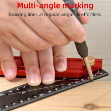 Règle D'Angle Pliable de 300 mm pour le Travail Du Bois - Règle D'Angle Multifonctionnelle pour les Mesures en Menuiserie