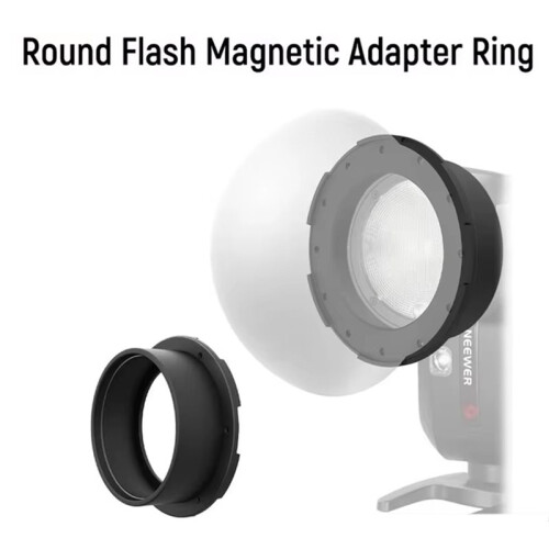 NEEWER Round Flash Magnetic Adapter Ring Silicone Magnetic Mount Holder Light Diffuser Attachment Photography Lighting Modifiers 1