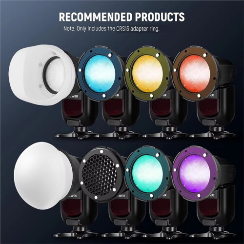 NEEWER Round Flash Magnetic Adapter Ring Silicone Magnetic Mount Holder Light Diffuser Attachment Photography Lighting Modifiers 2