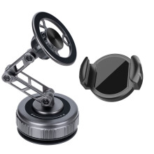 Three-Axis Foldable 360 Rotating Mechanical Arm Car Phone Holder, Navigation Mount, Magnetic Vacuum-Suction Phone Stand