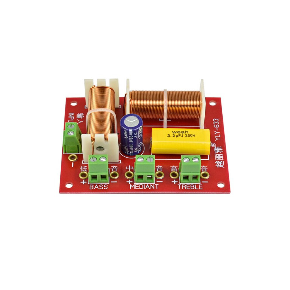 200W Audio Speaker Frequency Divider 3 Way Crossover Treble Midrange Bass Independent Crossover Speakers Filter Diy 4712055354668