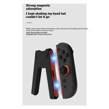 Magnetic Charging Grip for 2 Dual Handheld Charger with Fast Charging LED Indicator White