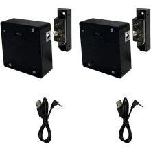 Lot de 2 Verrous RFID Électroniques pour Armoire, Verrou Invisible à Installer Soi-Même, pour Tiroirs, Casiers et Placards en Bois, Sans Perçage