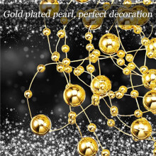 24 Pcs Artificial Pearl String for Floating Candle Faux Pearls Beads String Garland Centerpiece Decoration for Vases