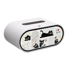 Boîte à Mouchoirs avec Éclairage LED, Rechargeable, Commande Tactile et Variateur, Design Détachable, pour Chambre et Salon