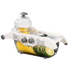Adjustable Chopper with Basket Multifunctional Manual Lemon Fruit Potato Carrot Slicer Kitchen Cutting Accessories