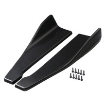 1 Paar Universelle Heckstoßstangen-Lippenschutzleisten 48 cm Heckeckenschutz Autozubehör (Schwarz)