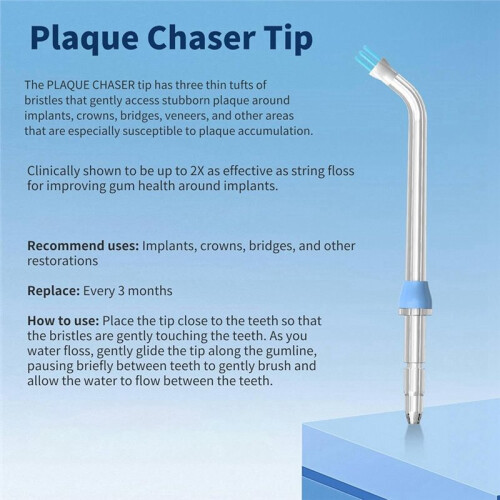 Replacement Plaque Chaser Tips - 6-Pack for Water Flosser 2
