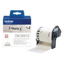Brother The Brother DK-22212 Black on White Continuous Film Label Roll â“ 62mm. Tape is 15.24m long.