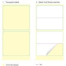 Capture 55x25mm 2-in-1 Multi-Layer Label. Direct Thermal Top-Coated Permanent Adhesive Core 40mm. 1.000 labels pr. roll. Piggy back 55x25 mm.