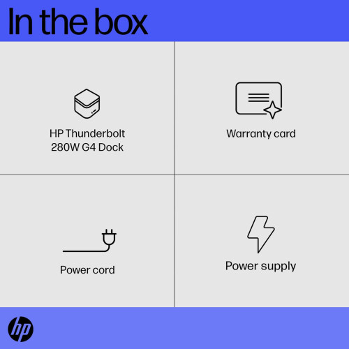 HP HP Thunderbolt Dock 280W G4 Dock w/Combo Cable 2