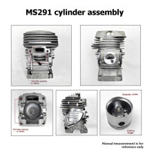 47mm Cylinder Piston Assembly for  MS291 MS 291 Garden Tools Chainsaw Accessories Replace 1141 020 1206 Parts