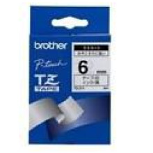 Brother Black on White Gloss Laminated Tape 6mm