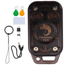 Kit de Lecture/Écriture de Cartes à Puce RFID Chameleon V3.0 : Lecteur/Graveur NFC + 1 Carte Porte-Clés UID + 1 Carte Porte-Clés UID