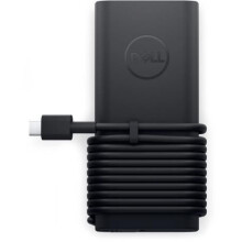 Dell 65W USB-C power adapter designed for charging USB-C devices includes 1m power cable fast charging capability.