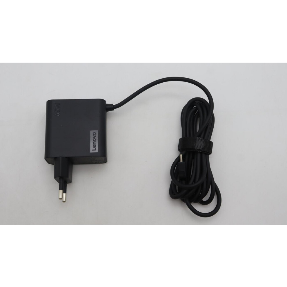 Lenovo 65W Power Adapter With Adjustable Voltage Levels Of 20V 15V 9V And 5V Featuring 2 Ports Eu Compatibility. 5715063764060