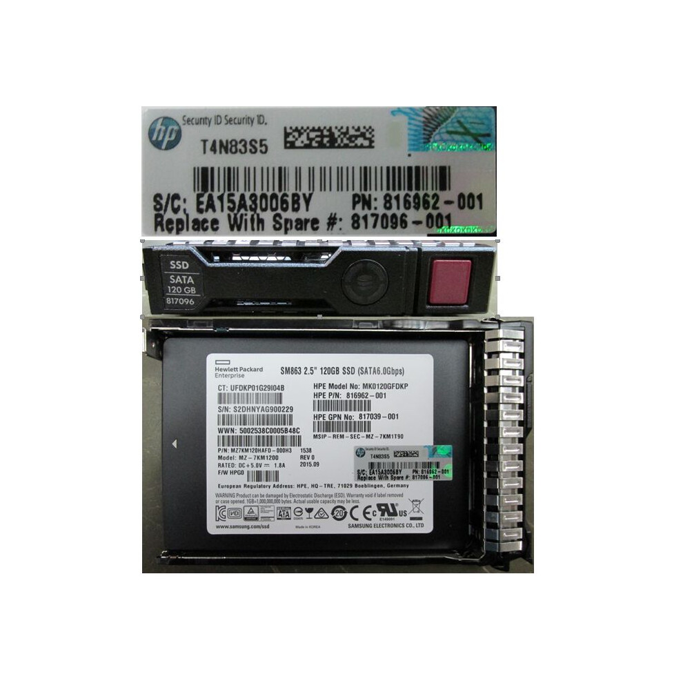 Hewlett Packard Enterprise 120Gb Hot Plug Ssd Sata Interf 5711783587279