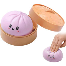 Mystery Squishy Dumpling -lelut, jättimäinen mysteeri-squishy-myymälälelu fidget-sensorinen stressipallo, söpö höyrystinpulla-muotoilu,