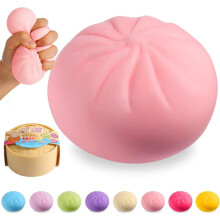(Vaaleanpunainen) Nyytin Squishy, Viral Bao Bun -puristuslelu, Stressinlievityslelu mysteerilaatikkoon, Täydellinen loma- ja syntymäpäi