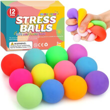 Mingi stresante cu creștere lentă, pachet de 12, cu textură moale și elastică, material durabil, pentru copii și adulți, ideale pent