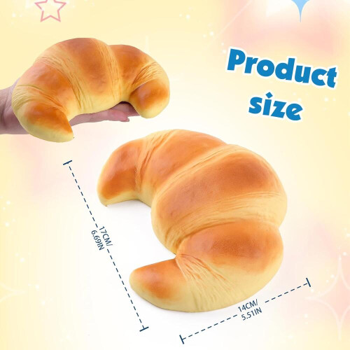 Anboor Squishies Παιχνίδια για Παιδιά με Αργή Φόρτιση, Squishies Ψωμιού, Κρουασάν Αφρού 1