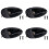4X Black Boat Style 1/4inch Guitar Pickup Output Input Jack Plug Socket for Fd Strat Guitar 1