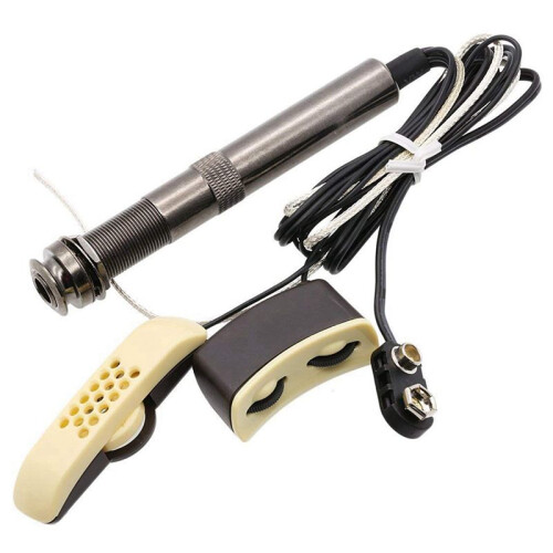 3X Guitar Pickup A-202 Guitar Equalizer Piezo Pickup Amplifier Tuner with 6.35Mm Output Jack (with Microphone) 2