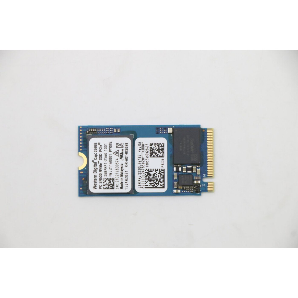 Lenovo M.2 Pcie Nvme Ssd 256Gb Capacity Gen3x4 Interface M.2-2242 Form Factor Up To 3500 Mb/S Read Speed. 5704174243212