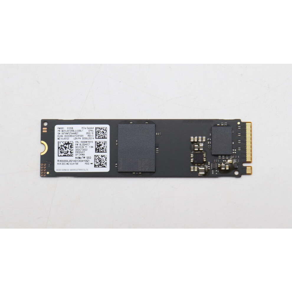 Lenovo M.2 2280 Ssd 512Gb Capacity Pcie 4.0 X4 Interface Opal Compliant For Secure Storage Ideal For Laptops.