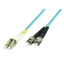 MicroConnect Optical Fibre Cable LC-ST Multimode Duplex OM3 (Aqua Blue) 7m