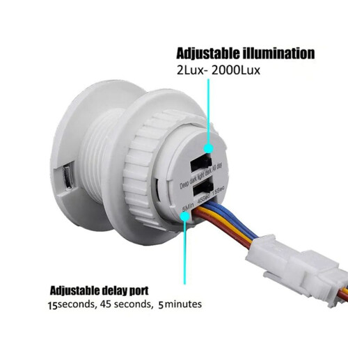 2X Motion Sensor Light  AC85-265V PIR Sensor for Lighting  Delay Adjust Movement Detector Lamp