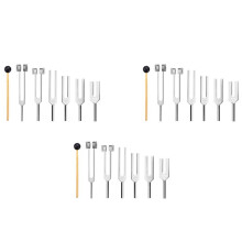 18Pcs 128Hz 256Hz 512Hz 1024Hz 2048Hz 4096Hz Tuning Fork with Hammer for Tuning Fork Kit Healing Sound Vibration Tool