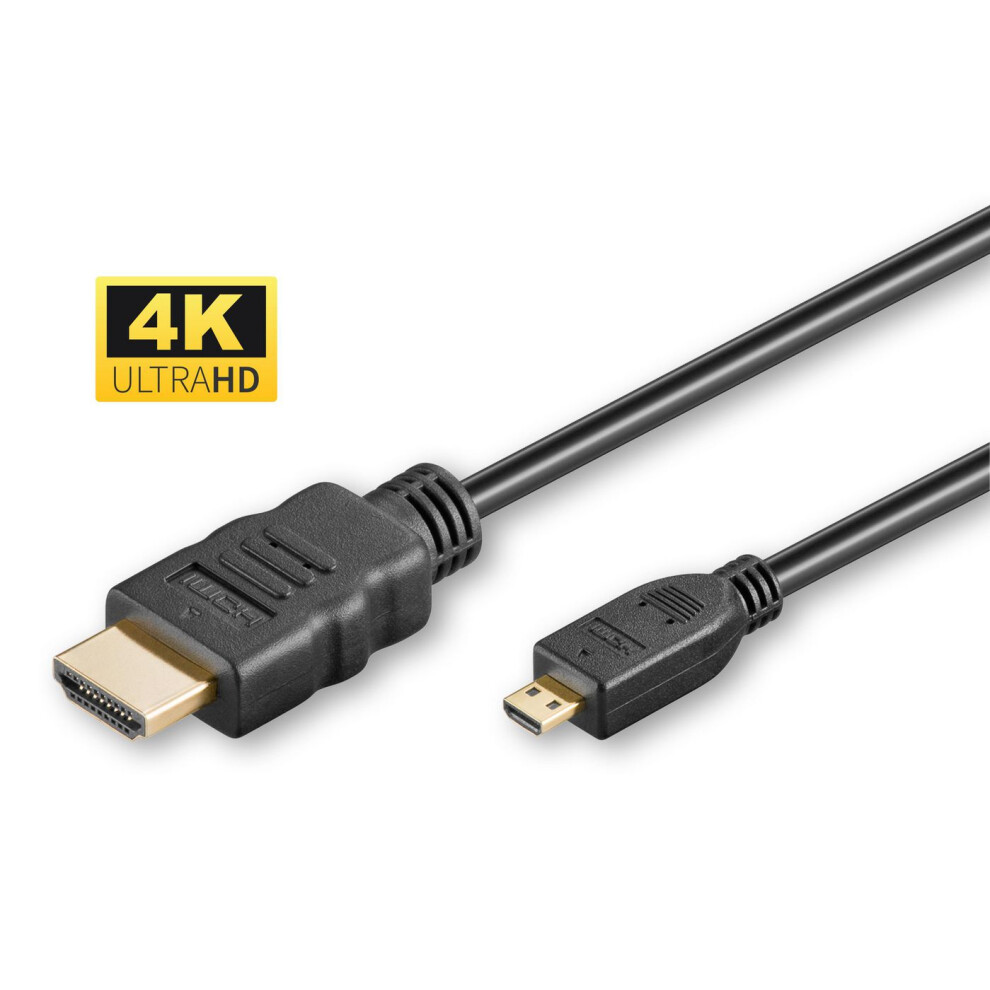 Microconnect High Speed Hdmi 2.0 A To Hdmi Micro D Cable With Ethernet 2M 5704174225997