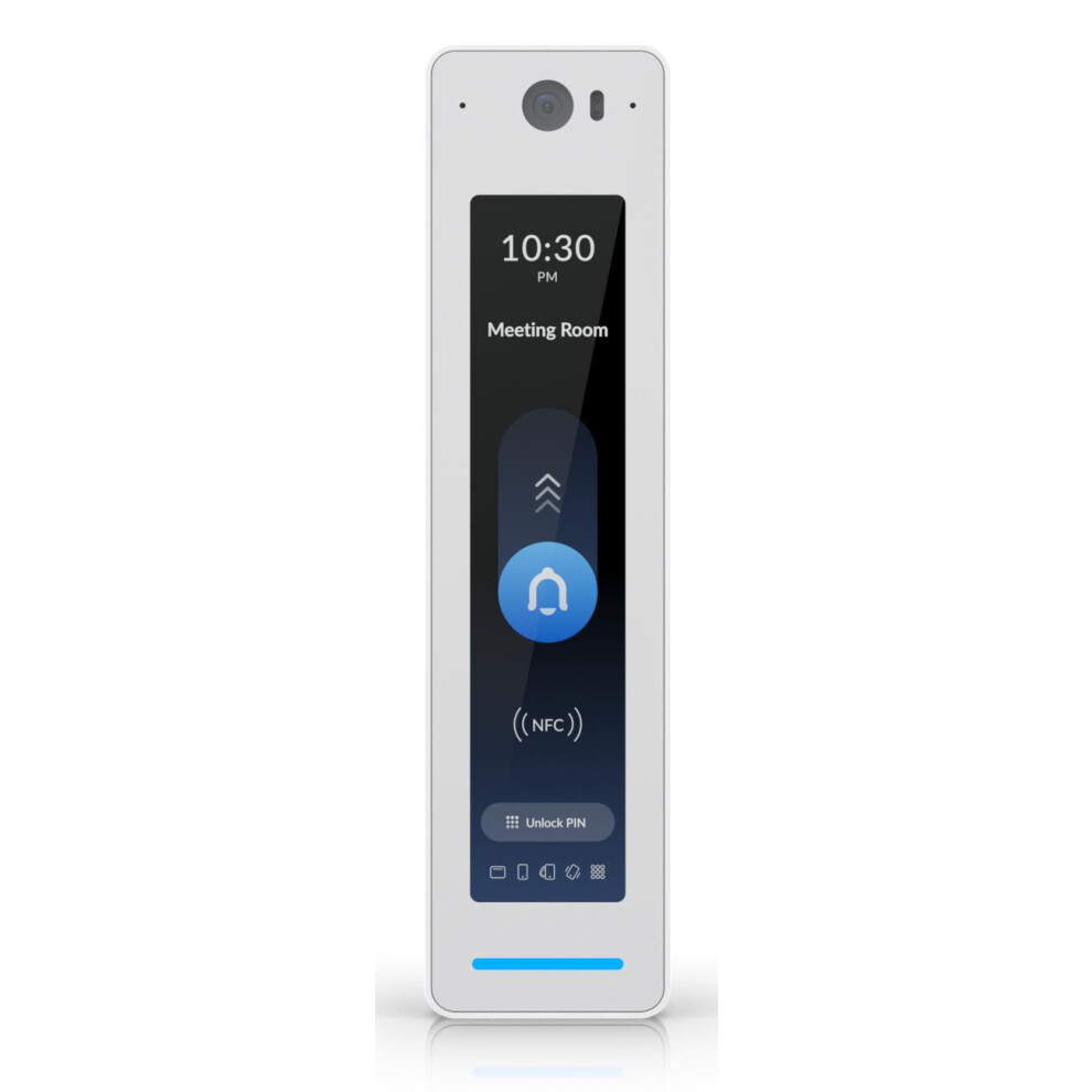 Ubiquiti 4.7" Touchscreen Ble 4.2 Nfc Face Pin Poe 1X Gbe Rj45 Port 48V Dc 6W Proximity Sensor Polycarbonate Glass Ip55 White 810084697573