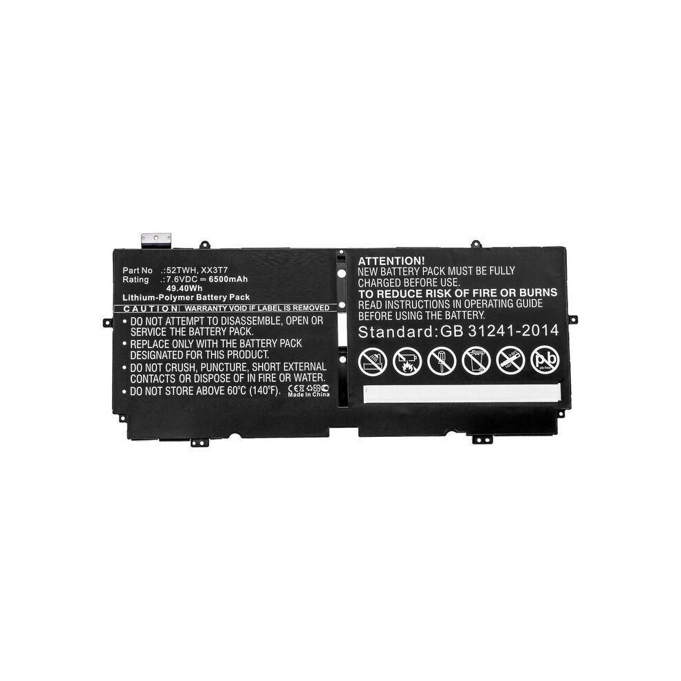 Coreparts Laptop Battery 49.40Wh Li-Pol 7.6V 6500Mah Black 5715063512111
