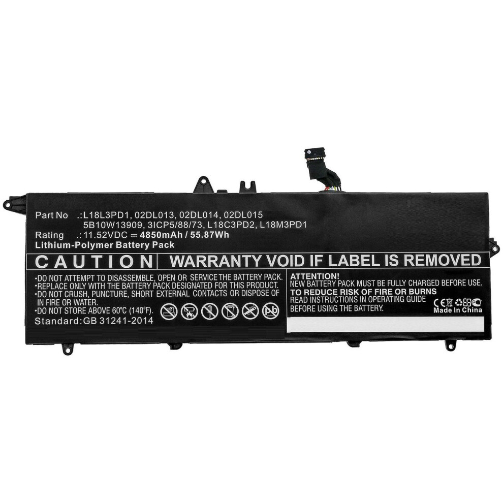 Coreparts Laptop Battery For Lenovo 53.71Wh Li-Pol 11.55V 4650Mah Black 5704174372639
