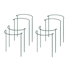 Plant Support Stake, 8-Pack Half Round Metal Garden Plant Supports, Garden Plant Support Ring, Garden Border Supports