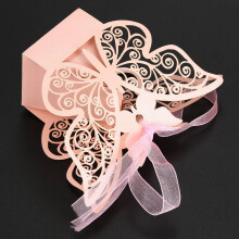 100Pcs Butterfly Wedding Favour Box Birthday Party Gifts Candy Boxes ()