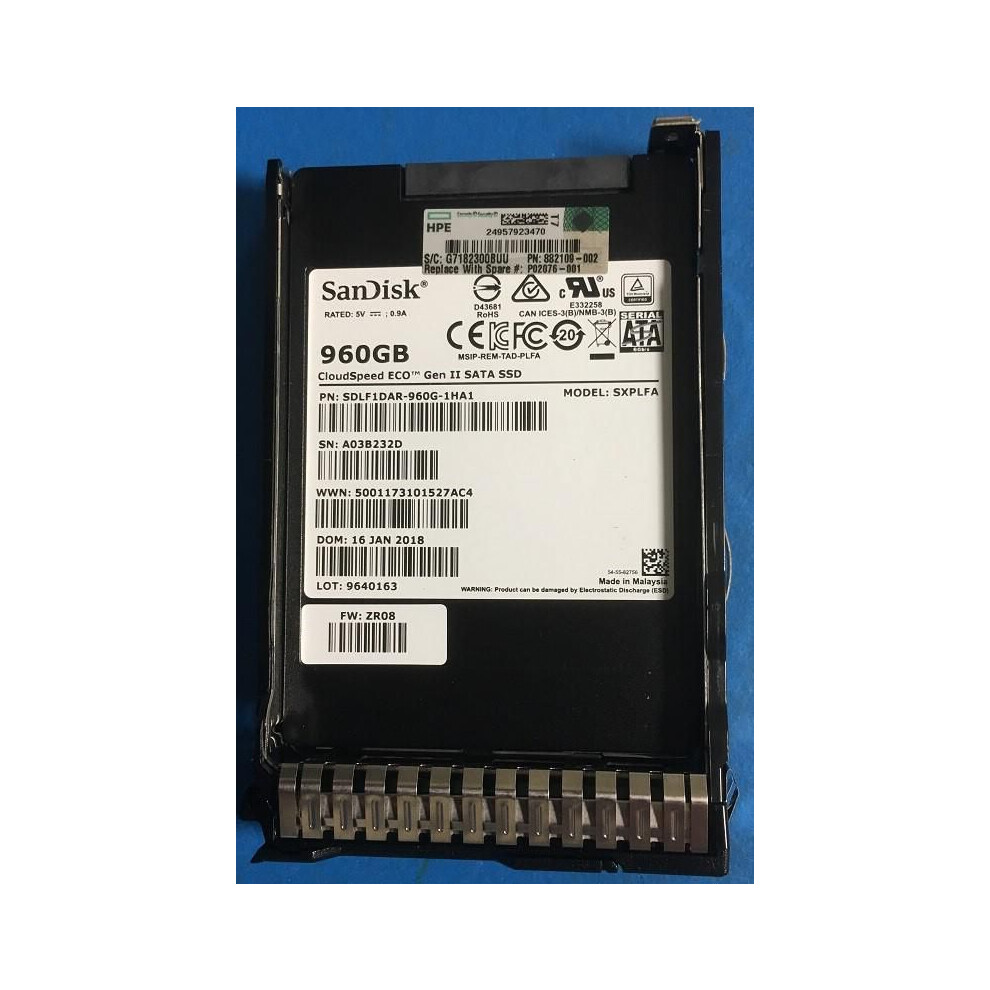 Hewlett Packard Enterprise Drv Ssd 960Gb Sff Sata 5715328047013