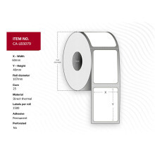 Capture Label 60 x 40 Core 25 Ã 107 mm. White. DT. Permanent. 1500 labels per roll. 12 rolls per box.